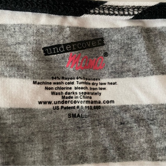 Striped maxi nursing dress - Picture 4 of 5